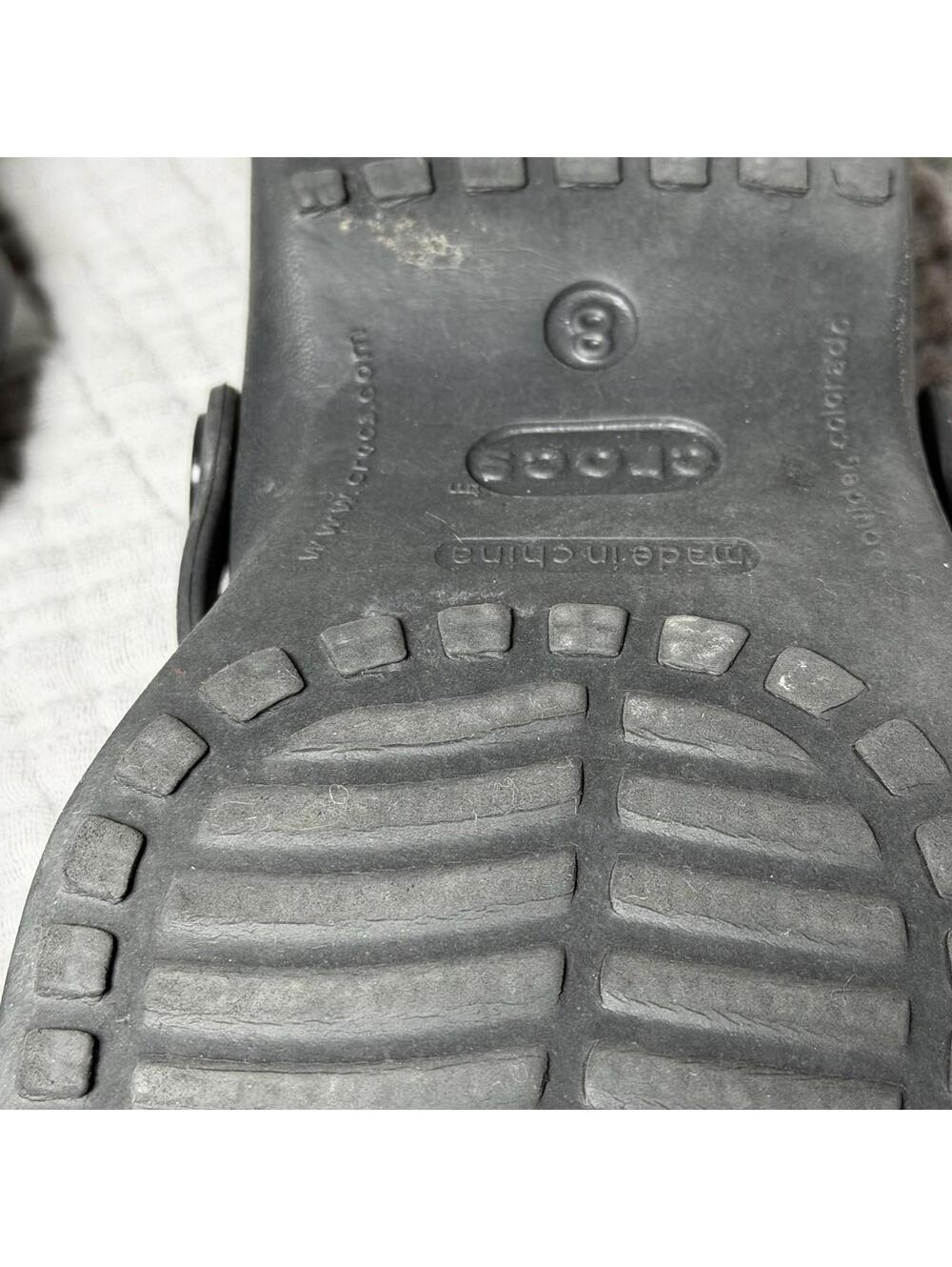 Crocs Patricia Womens Black Wedge Sandal Strappy Slip On Slides Sz 8 - Picture 9 of 9